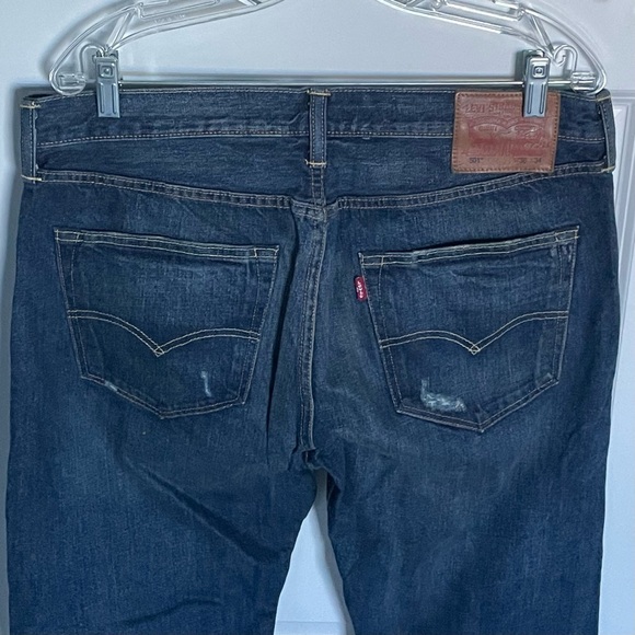 Levi’s 501 Destructed Button Fly Denim Jeans Blue 29859 - Picture 9 of 16